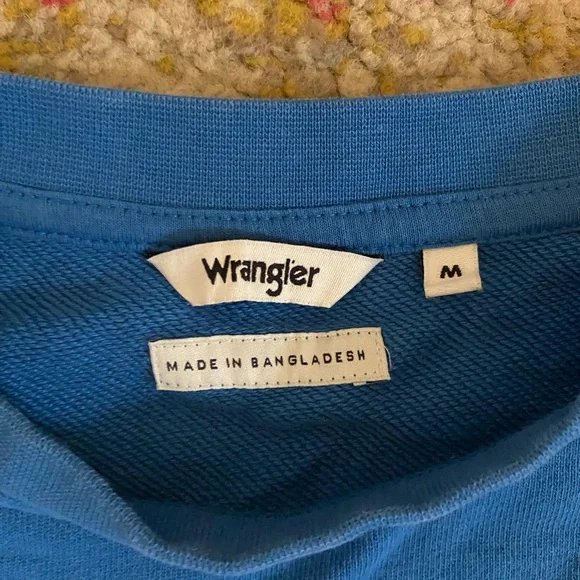 Wrangler Blue Sweatshirt with Rainbow Stripes - Picture 2 of 4